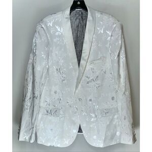 Paisley & Gray metallic floral jacquard tuxedo jacket size 44R